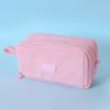 Durable Corduroy Pencil Pouch Desk Organizer Portable Storage Bag  School