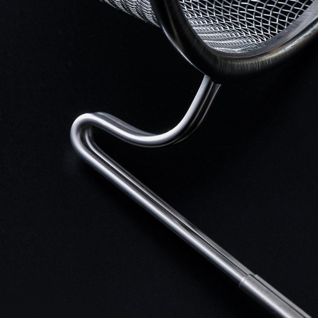 Värmebeständigt rostfritt stål durkslag multifunktionell fritöskorg med krok för köks silning och ångkokning