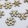 100pcsWooden Shape Snowflakes Mix Christmas Ornaments Pendants New Year Decorations for Home