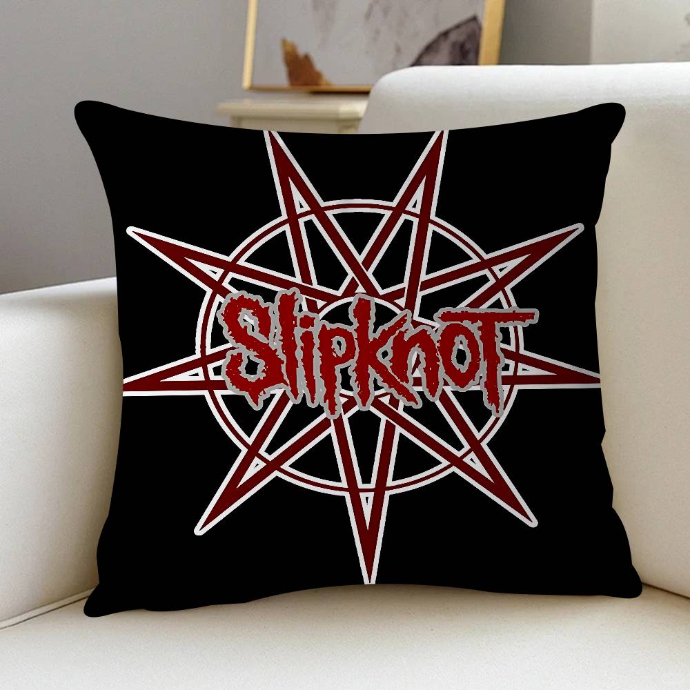 Rock Band S-Slipknot Logo Kissenbezug Toon Geschenk Kissenbezug Schlafzimmer Zuhause Sofa Stuhl Sitz Dekor Kissenbezug