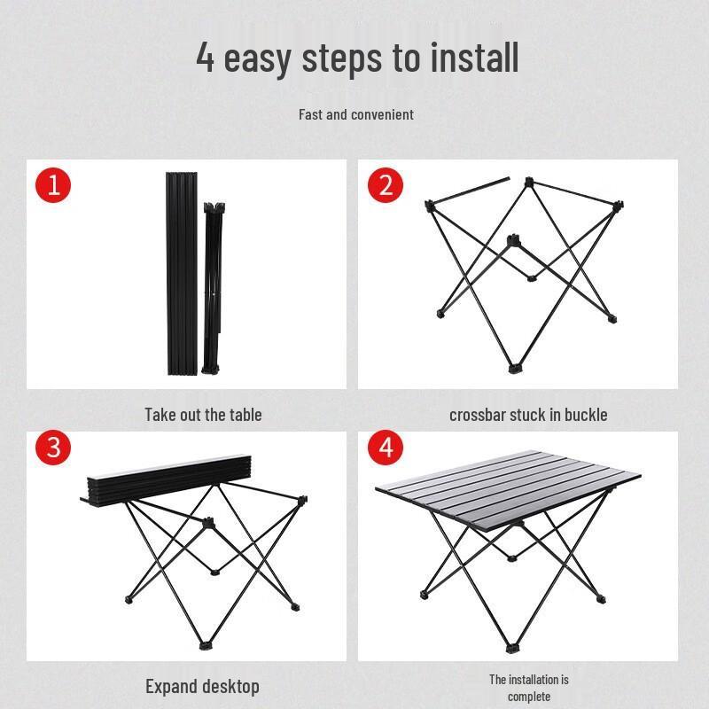 OEING Portable Aluminum Folding Table
