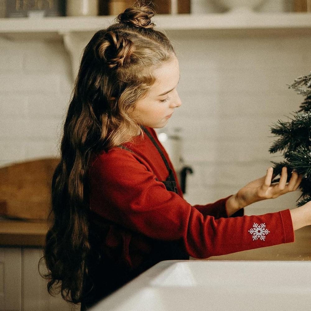 30PCS 3 Style Snowflake Cloth Patches Cloth Embroidery Appliques Christmas Snow Sew On  for Party