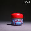 Mini Exquisite Prints Tea Tin Double Cover Tea Storage Container Portable Chinese Style Tea Can Universal Home Kandy Spices Can