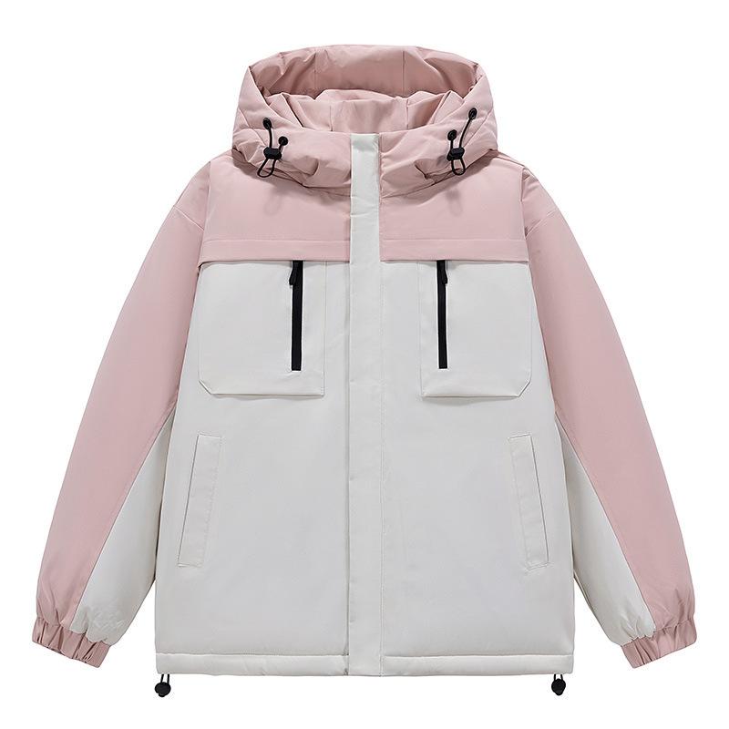 Winter explosion outdoor tooling mountain charge cotton clothes men and women couples color matching hooded jacket cotton clothes factory