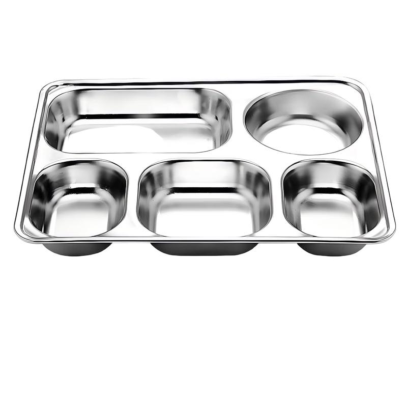 Stainless Steel Partitioned Lunch Tray