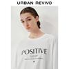 UR 2025 Autumn Women's Letter Print Cotton Long Sleeve T-Shirt