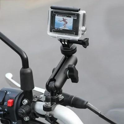 360° Motorfiets Stuurbevestiging Aluminium Bevestiging Fietsbeugel Geschikt Voor Gopro Hero 12 11 10 9 8 Insta360 Osmo Actiecamera Auto Accessoires