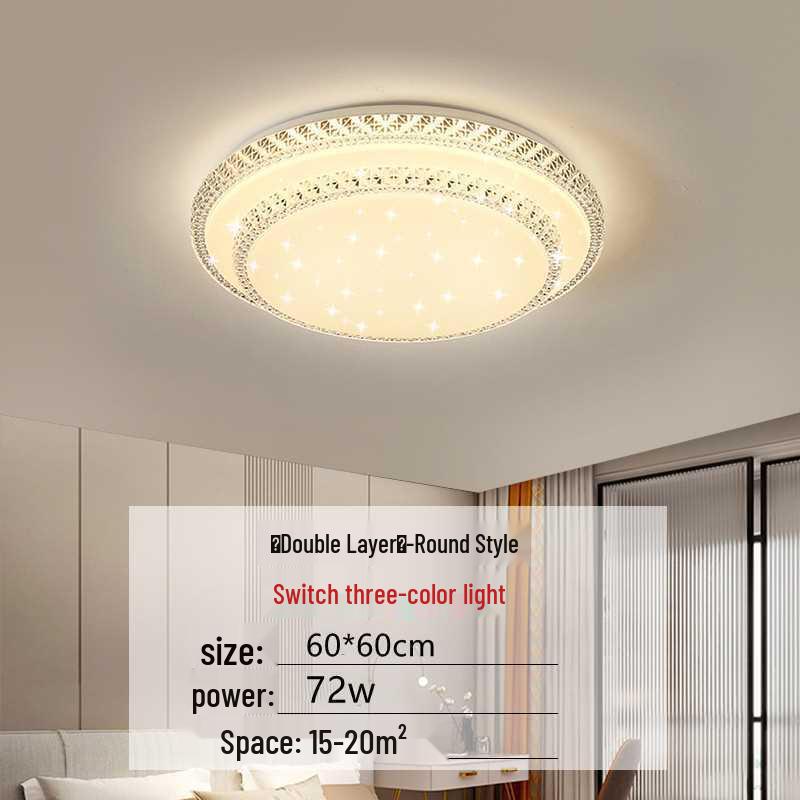 Modern Luxury Faux Crystal Chandelier: Round Ceiling Lamp for Living Room or Bedroom