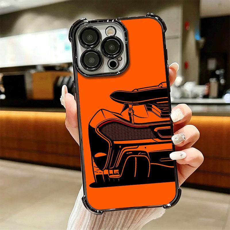 Super Sports Car Simple Desgin Soft Phone Case For iPhone 15 16 17 Air 14 Pro Max 16E Plus 13 12 Mini Plating Anti-Fall Fundas