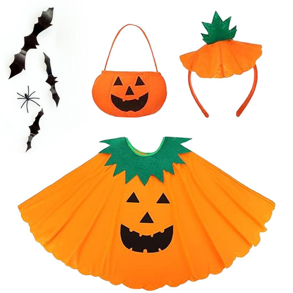 3x Halloween Pumpkin Costume Headpieces Headband for Cosplay Photo Props
