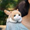 L18Cm Cute Kitten Plush Toy Yellow Male Kitten Shoulder-Resting Style Birthday Gift