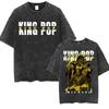King of Pop Michael Jackson Tour Gewaschenes Vintage T-Shirt Herren Harajuku High Street T-Shirts Lässiges Baumwolle Übergroßes T-Shirt