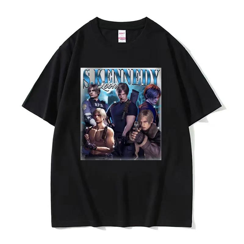 I Heart Leon Kennedy Print T-Shirts Men Women's Clothing Fashion Vintage T Shirt Male Short Sleeve T-shirt Tops