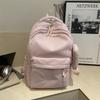 Schoolbag new backpack student schoolbag simple solid color durable nylon backpack super versatile casual backpack