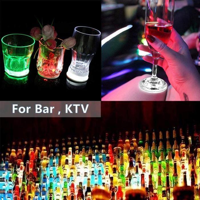 Dessous de verre LED - YNKKVRE - Autocollants éclairants - 20 pièces - Haute luminosité - Utilisation facile