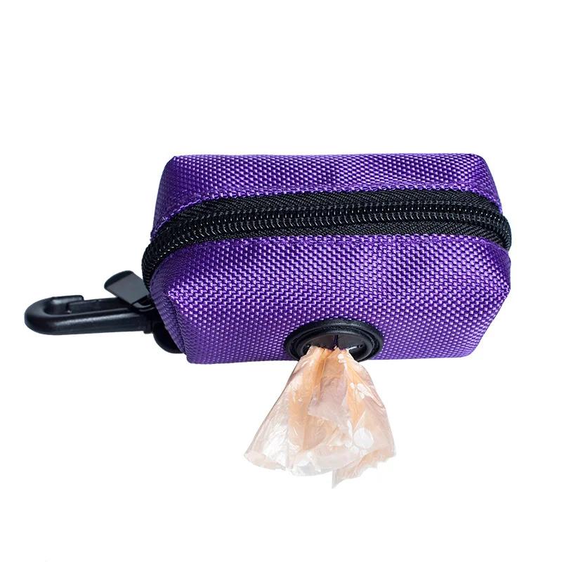 

Pet Puppy Cat Pick Up Dog Poop Bag Dispenser Portable Poop Waste Bag Holder Garbage Bags Organizer Outdoor Travel Pets Supplies фиолетовый