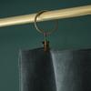 Adjustable Curtain + 8 "César" Clip Rings 140 X 270 Cm Cotton Velvet - César Slate
