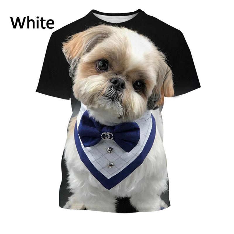 New 3D Boys Animal Dog Print Harajuku Style T-Shirt Summer Casual Short Sleeve Streetwear Loose Top