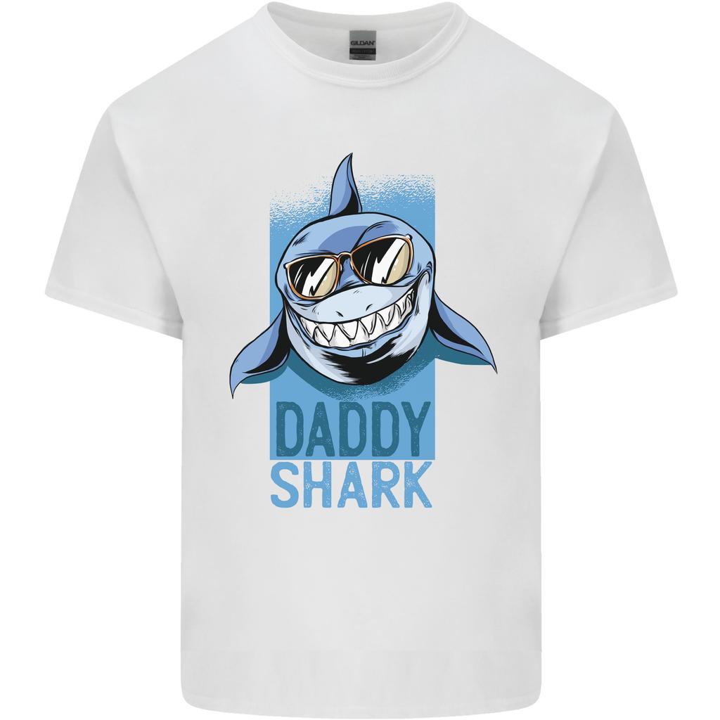 Daddy Shark Funny Fathers Day Unisexs Light Cotton TShirt