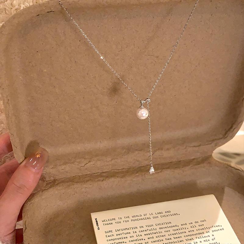 Mermaid's Tears Pearl Choker - Women's Luxury Clavicle Necklace & Sweater Chain
