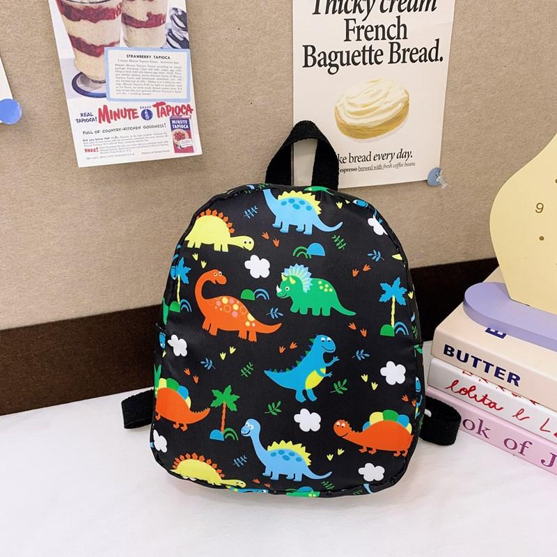 Dinosaur Kids Backpack With Cute Cartoon Design Lightweight Nylon For Use School