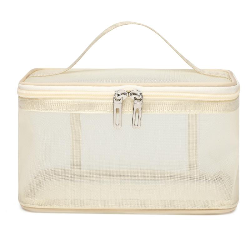 Cosmetic Bag Nylon Makeup Bag Single/Double Layer Cosmetic Bag Large Capacity Toiletry Storage Bag for Travel Portable