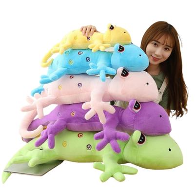 Komik 60-120CM Şeker Renkli Kertenkele Peluş Hayvan Süper Yumuşak Bebekler Yastık Minder Ev Dekorasyonu Bebekler İçin Doğum Günü Hediyeleri