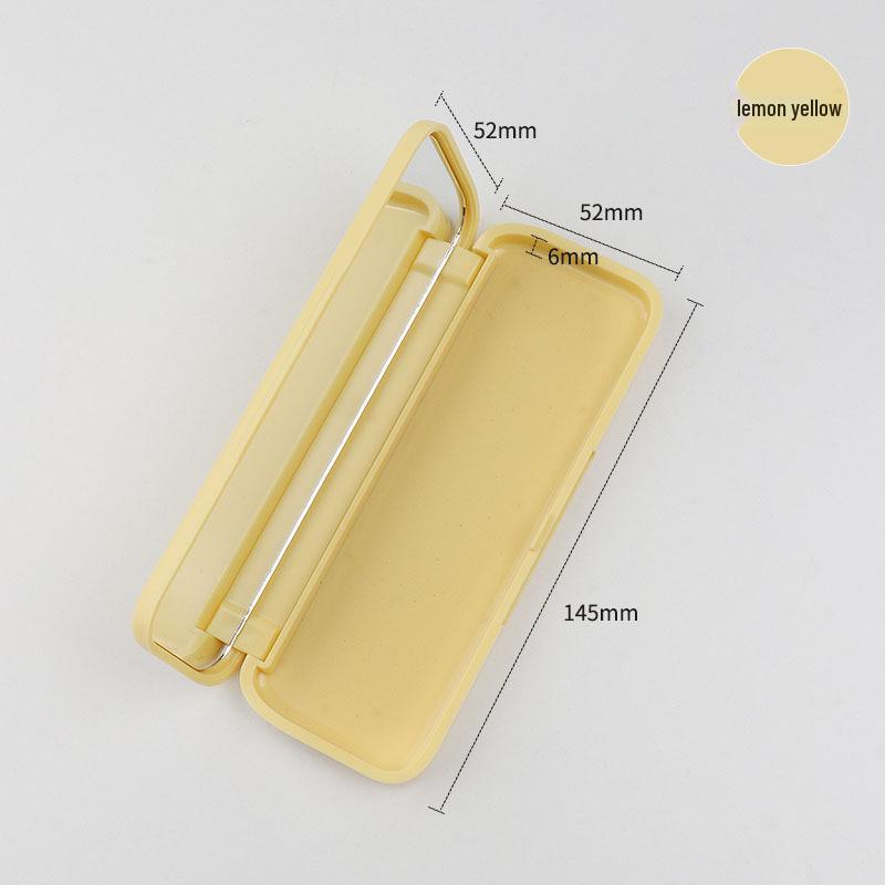 

Компактный набор кистей для макияжа 3-в-1 с зеркалом: Кисти для теней, скульптурирования носа и консилера