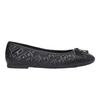 Womens/Ladies Leather Quilted Ballerina Flats