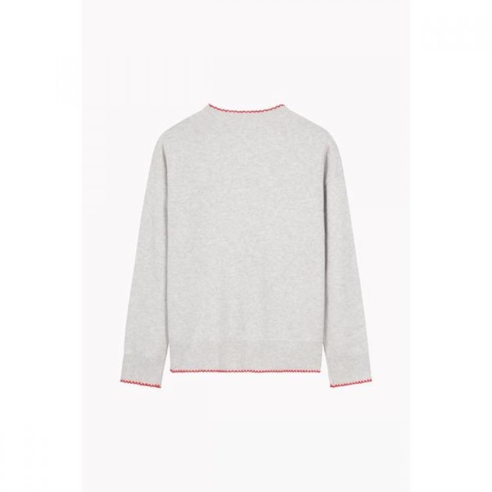 Argyle Heart Embroidery Pullover Bakpf1611