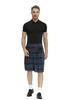 Falda plisada de cuadros para hombre: Estilo Festival Escocés, Lino Transpirable, Tallas M-XL.