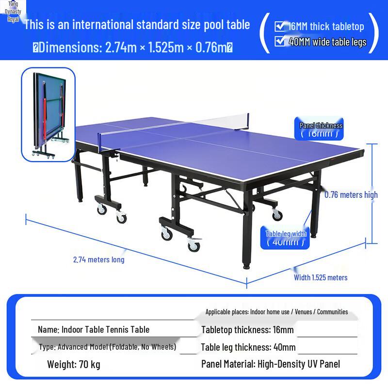 Datangyu Foldable Standard Table Tennis Table