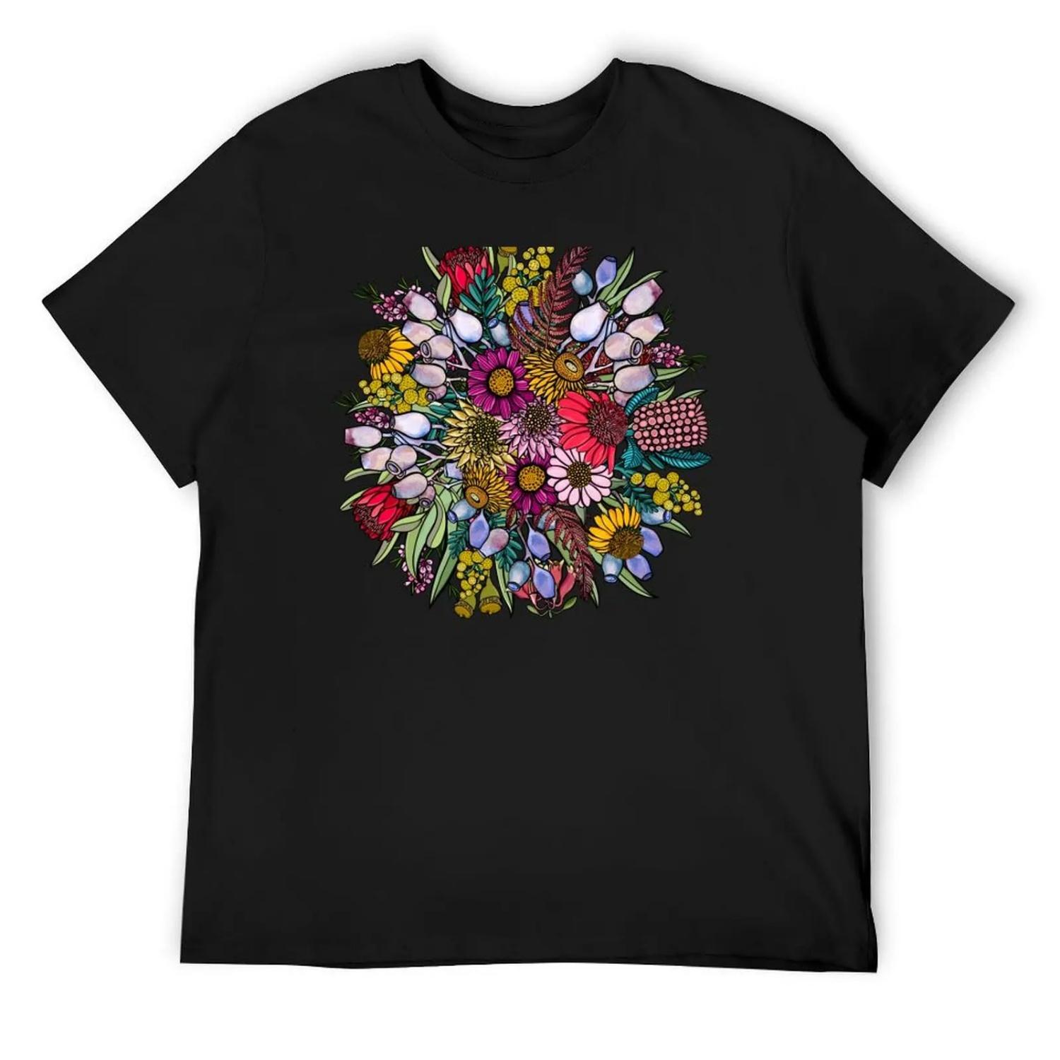 

Australian Summer Wildflower Garden T-Shirt new edition anime shirt clothing for men XXXXXL чорний