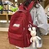 Girls Primary School Student Junior High School Students Solid Color High School Students College Students Backpack