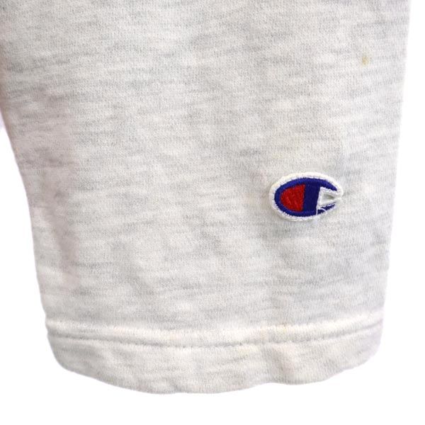 Champion 90s Blue Tag Old Back Print Long sleeve trainer M gray sweat Men's Used