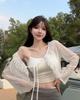 Women's Lace Sun Protection Cardigan with Camisole Dress - Fairy Style Shawl Cover-up Top