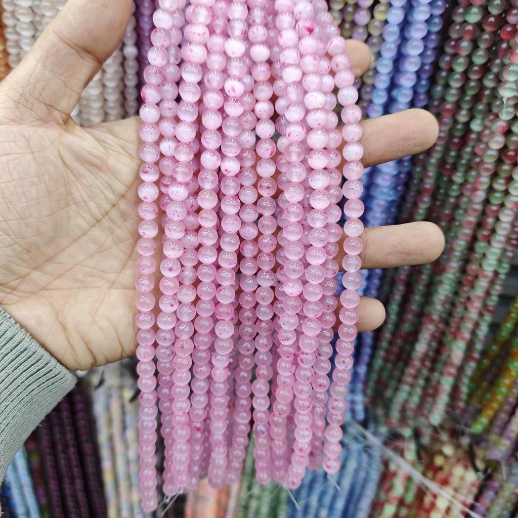 8mm Cat's Eye Stone Beads: Single, Double, Triple-Color, DIY Jewelry Round Beads