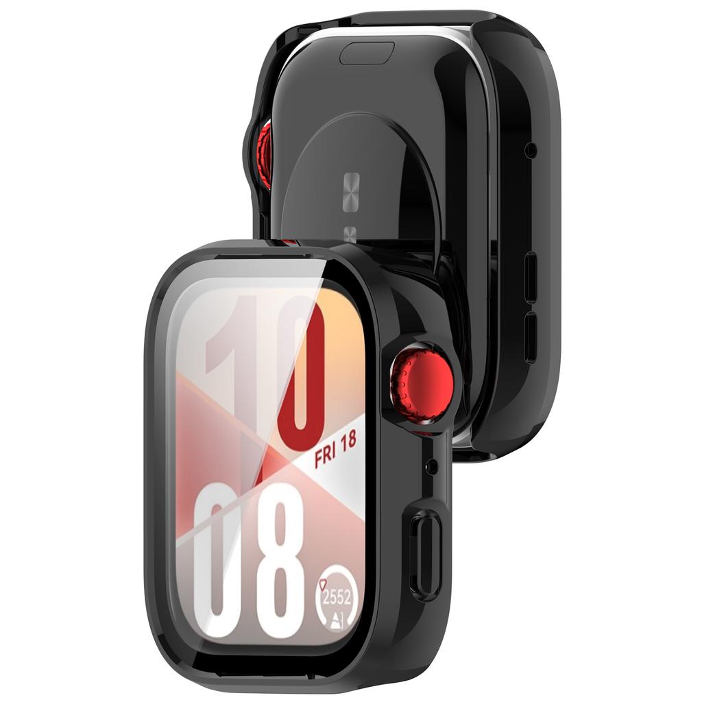 For Huawei Watch Fit 4 Watch Case PC Frame Cover with Tempered Glass Screen Film