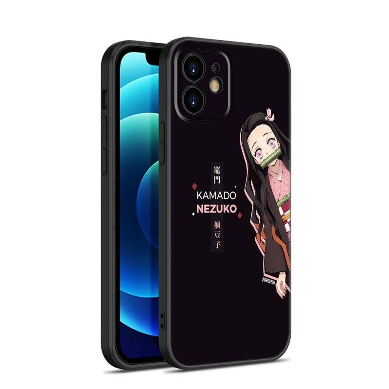 Demon Slayer Kamado Nezuko Anime Phone Case For Apple iPhone 13 12 Mini 11 Pro XS Max XR X 8 7 6S 6 Plus SE 2022 2020 5S 5 Cover