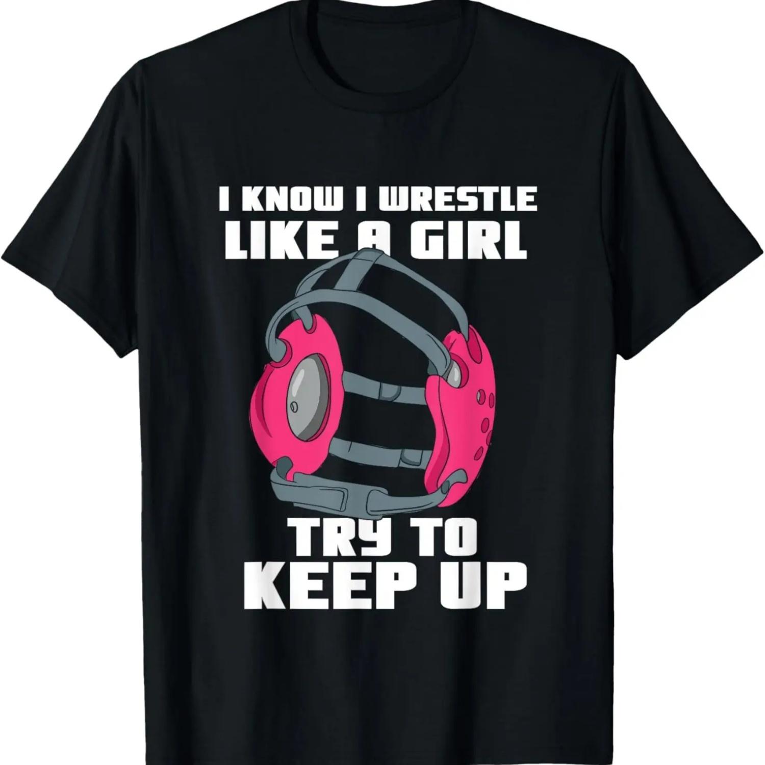 Смешная борьба - Футболка  Борись как девушка S чёрный