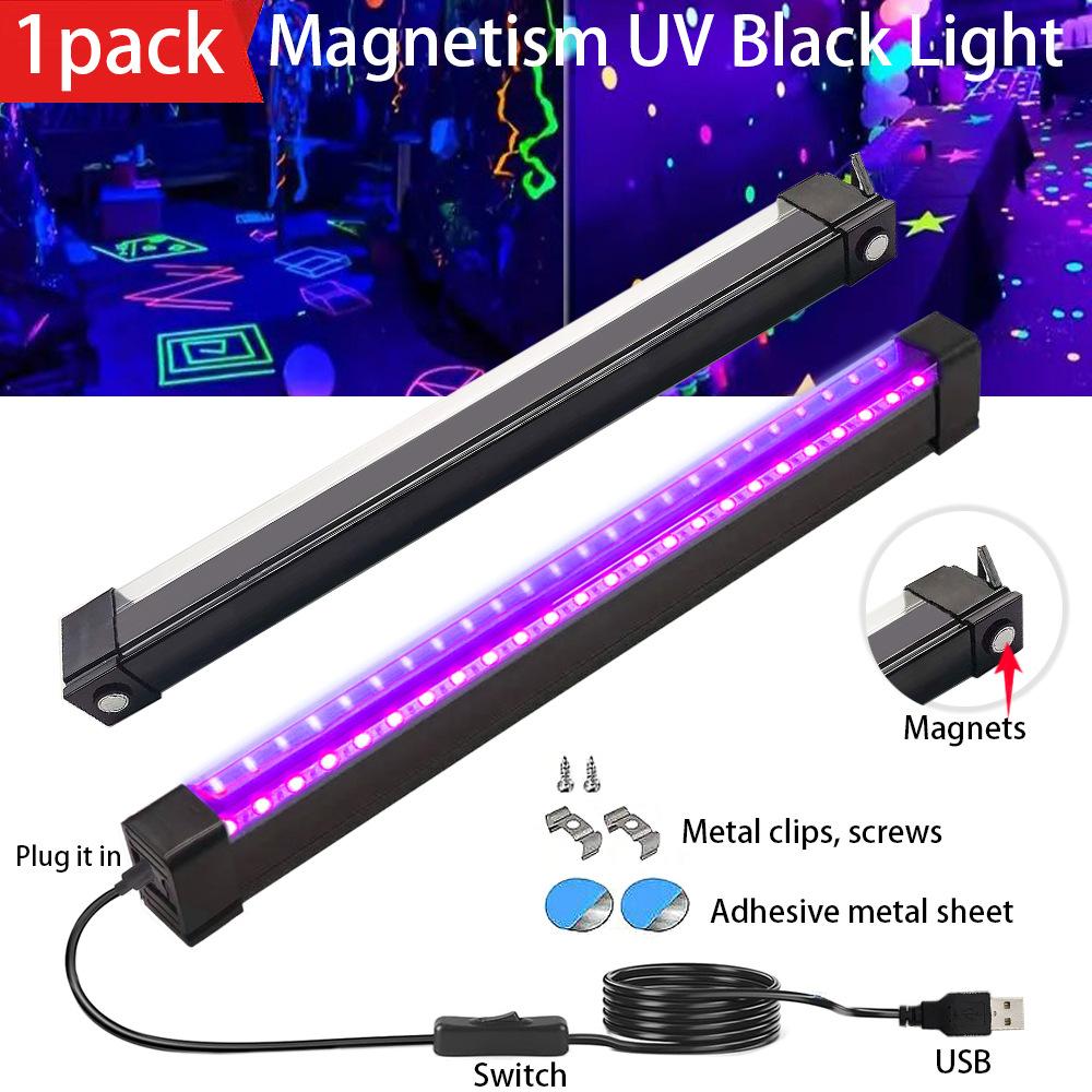 LED UV USB Blacklight 395NM Portable Violet Fluorescent Lamp for Bar KTV Stage 32CM LED Purple Light Tube