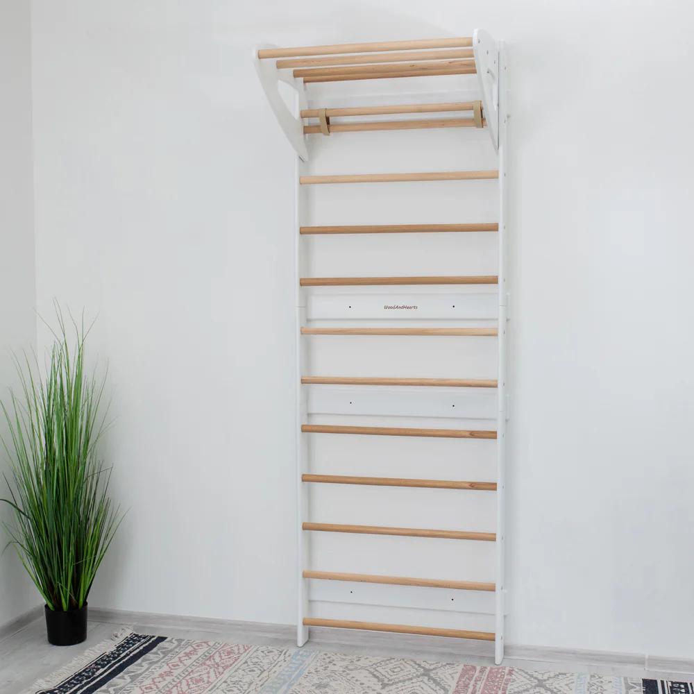 Gymnastic Ladder Light Xl - White-Wood