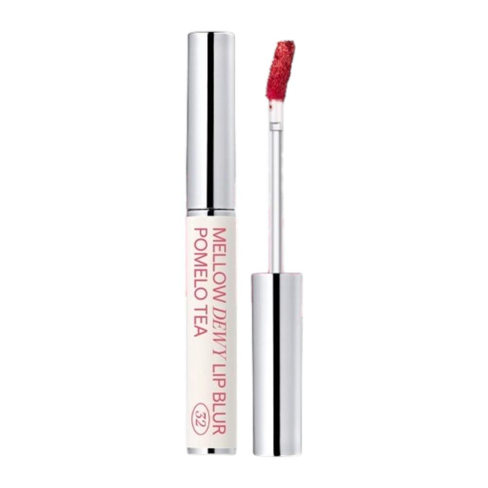 SISTER ANN Mellow Dewey Lip Blur 32 Pomelo Tea - Hydrating Water-to-Blur Lip Tint for Soft-Focus Finish & Bright Pomelo Coral Tone