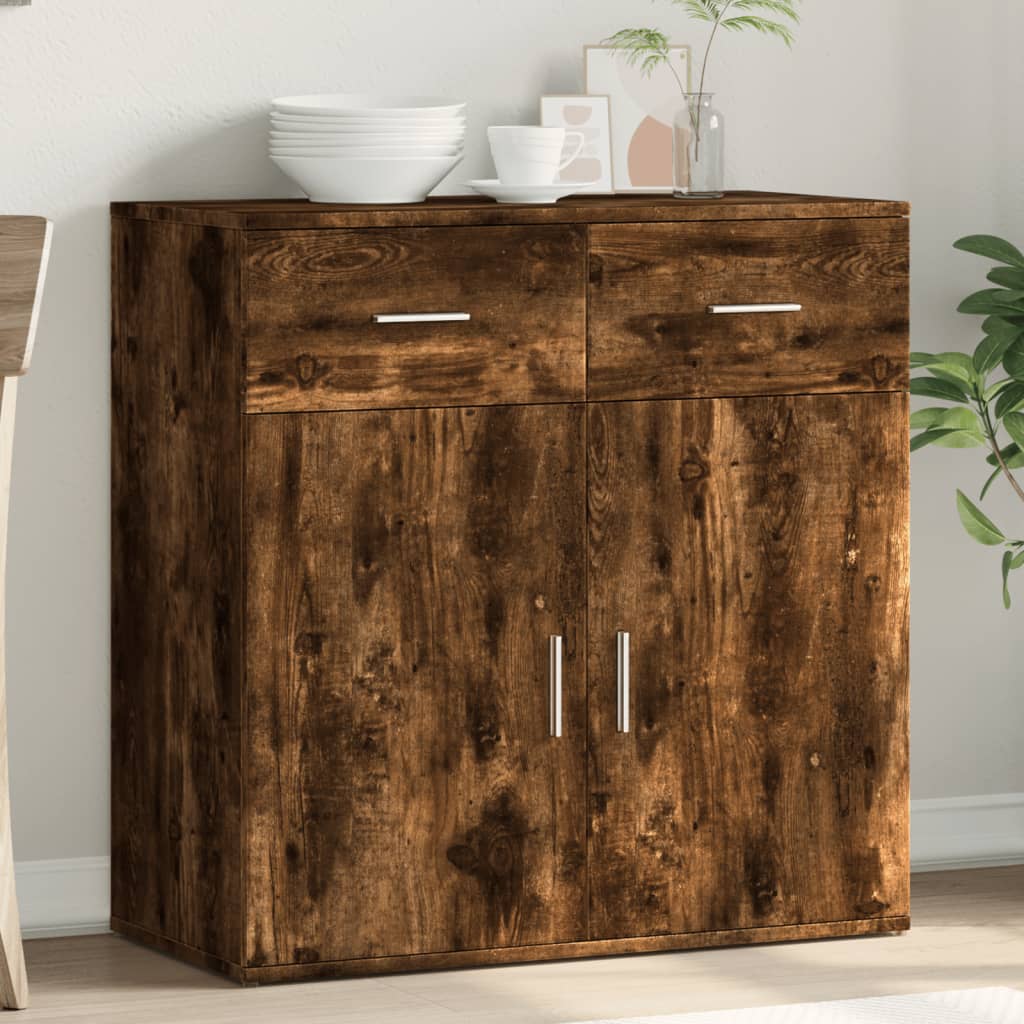 Sideboard Smoked Oak 79 x 38 x 80 cm Particleboard