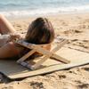 UV Resistant Folding Wooden Beach Pillow Compact Canvas Lounge Headrest  For Sleeping Picnic