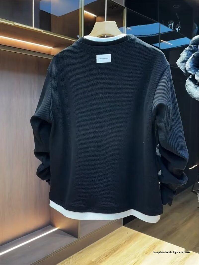 

Men s Trendy Slim Fit Two-Piece Layered Hoodie L