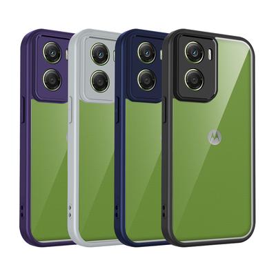 Coque Transparente en Silicone Pour Motorola Moto G06 Power Coque Arrière en PC Bumper en TPU Anti-choc Coques de Téléphone Transparentes Housse Pour MotoG06 Power