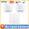 Battery-free, Waterproof, Self-powered Smart Switch; Wireless and Adhesive, Remote Control for Easy Household Use.
