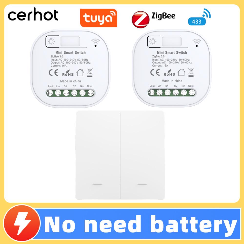 Battery-free, Waterproof, Self-powered Smart Switch; Wireless and Adhesive, Remote Control for Easy Household Use.