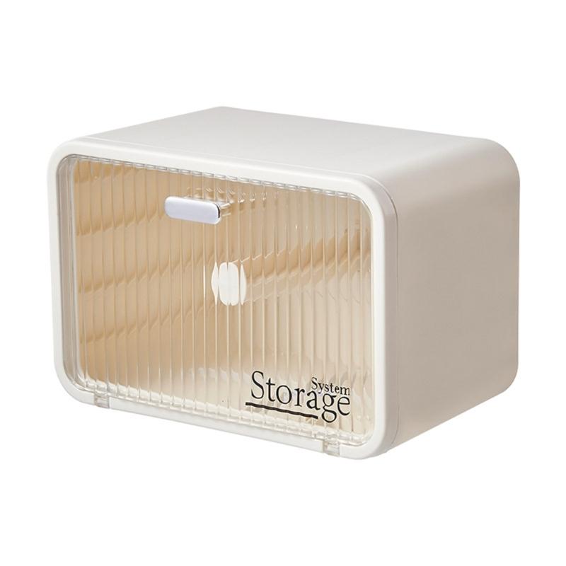 Modern Bathroom Tissue Storage Box Waterproof Adhesive Wall Mount Holds Paper Rolls Washcloths